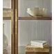Eleana Medium Brown 2 Glass Door Display Cabinet with LED