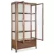 Eleana Medium Brown 2 Glass Door Display Cabinet with LED