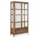 Eleana Medium Brown 2 Glass Door Display Cabinet with LED