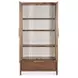 Eleana Medium Brown 2 Glass Door Display Cabinet with LED
