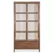 Eleana Medium Brown 2 Glass Door Display Cabinet with LED