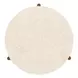 Solara Medium Brown and Beige Round Marble Top Cocktail Table