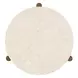 Eleana Medium Brown and Beige Round 25.5" Marble Top End Table