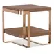 Solara Medium Brown and Gold Occasional Table Set