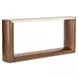 Solara Medium Brown and Beige 74" Marble Top Console Table
