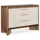 Solara Medium Brown and Cream 3 Drawer Accent Chest