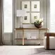 Solara Medium Brown and Gold 72" Console Table