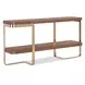 Solara Medium Brown and Gold 72" Console Table