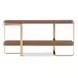 Solara Medium Brown and Gold 72" Console Table