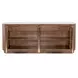 Eleana Medium Brown 4 Door Marble Top Credenza