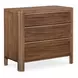 Solara Medium Brown 3 Drawer Nightstand with Integrated Charging