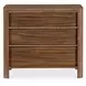 Solara Medium Brown 3 Drawer Nightstand with Integrated Charging