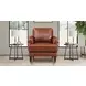 Soleil Brandy Leather Upholstered Lounge Chair