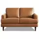 Ada Cognac Leather 57" Loveseat