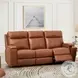 Varden Nutmeg Top Grain Leather Zero Gravity Power Reclining Sofa with Power Headrest