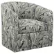 Los Altos Colton Botanical Blue Upholstered Swivel Chair