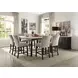 Nolan White and Salvage Dark Oak 54" Square Marble Top Counter Height Table