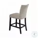 Nolan Linen and Salvage Dark Oak Counter Height Chair with Nailhead Trim Set of 2