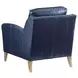 Twin Palms Coconut Grove Blue Leather Upholstered Accent Chair