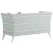 Hampstead Avondale Blue and Beige 60" Settee with Pillows