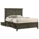 San Mateo Gray King Storage Panel Bed