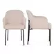 Sydney Taupe Performance Fabric Upholstered Arm Chair Set of 2