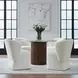 Dining Studio Ivory Upholstered Dining Chair with Casters
