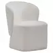 Dining Studio Ivory Upholstered Dining Chair with Casters