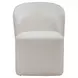 Dining Studio Ivory Upholstered Dining Chair with Casters