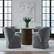 Dining Studio Sapphire Upholstered Dining Chair with Casters