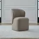 Dining Studio Truffle Upholstered Dining Chair with Casters