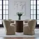 Dining Studio Wicker Upholstered Dining Chair with Casters