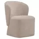 Dining Studio Wicker Upholstered Dining Chair with Casters