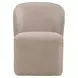 Dining Studio Wicker Upholstered Dining Chair with Casters