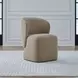Dining Studio Wicker Upholstered Dining Chair with Casters