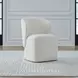 Dining Studio Ivory Upholstered Dining Chair with Casters Set of 4