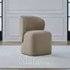 Dining Studio Wicker Upholstered Dining Chair with Casters Set of 4