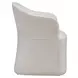 Dining Studio Ivory Upholstered Dining Arm Chair with Casters