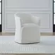 Dining Studio Ivory Upholstered Dining Arm Chair with Casters