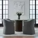 Dining Studio Sapphire Upholstered Dining Arm Chair with Casters