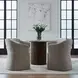 Dining Studio Truffle Upholstered Dining Arm Chair with Casters