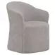 Dining Studio Truffle Upholstered Dining Arm Chair with Casters