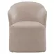 Dining Studio Wicker Upholstered Dining Arm Chair with Casters