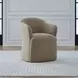 Dining Studio Wicker Upholstered Dining Arm Chair with Casters