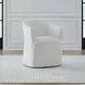 Dining Studio Ivory Upholstered Dining Arm Chair with Casters Set of 4