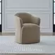 Dining Studio Wicker Upholstered Dining Arm Chair with Casters Set of 4