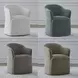Dining Studio Sapphire Upholstered Dining Arm Chair with Casters Set of 4