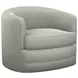 Kava Gray Upholstered Swivel Chair