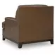 Gambellara Amber Leather Upholstered Accent Chair with Nailhead Trim
