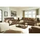 Gambellara Amber Leather Upholstered Accent Chair with Nailhead Trim